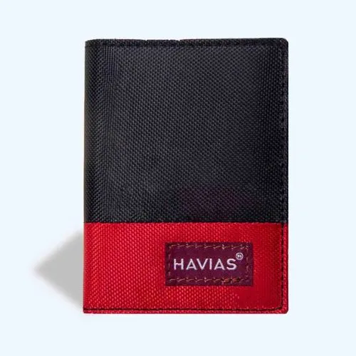 Ví da mix chất liệu (canvas + da) – phá cách, năng động